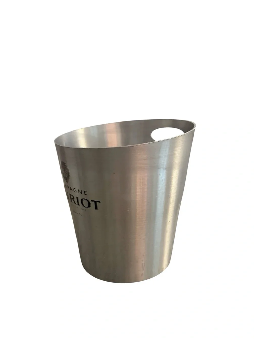 Henriot Reims French Vintage 1980s’ Metal Champagne Ice Bucket Chiller